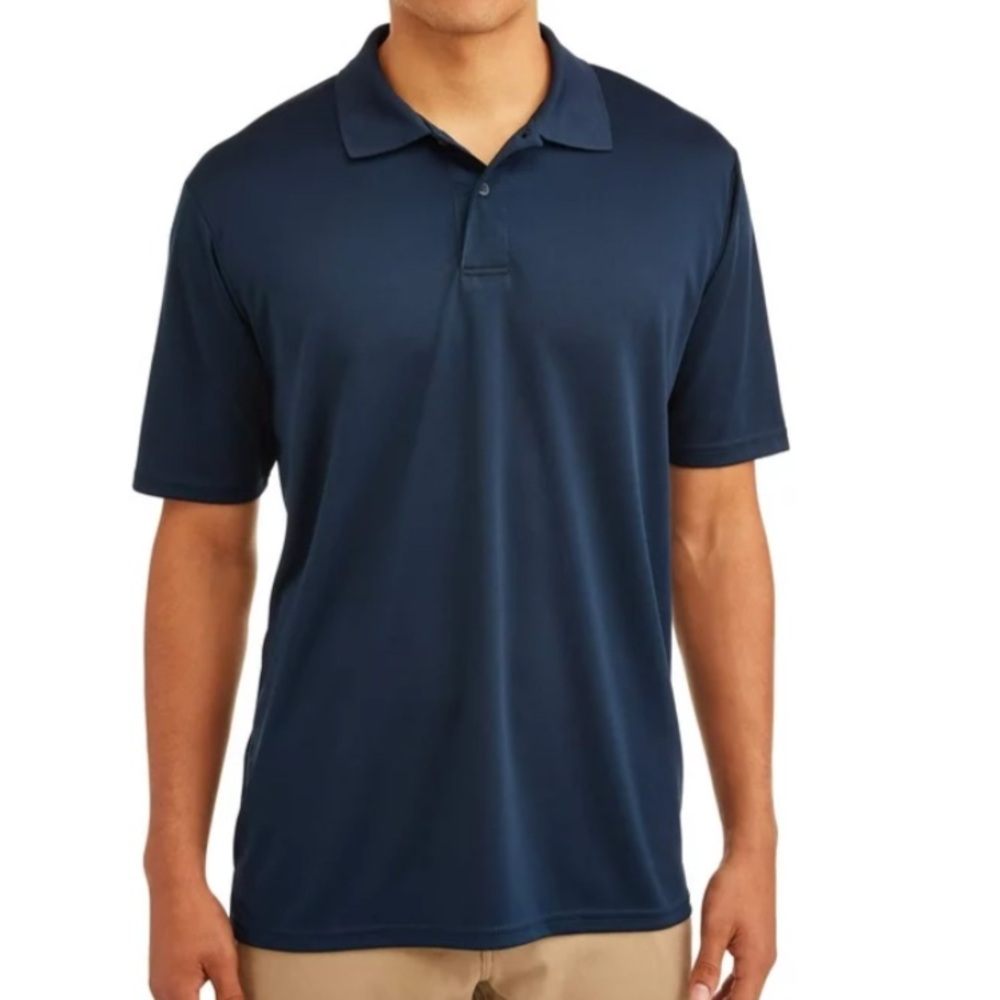 George Men's Short Sleeve Performance Polo Shirt navy blue